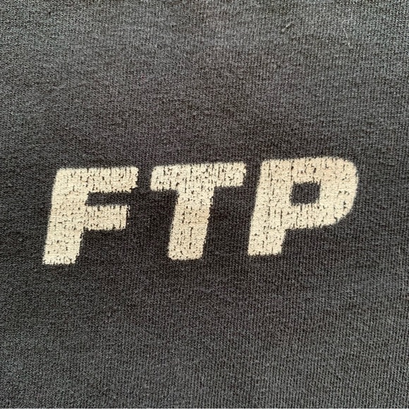 FTP Black Logo Longsleeve Crewneck T-Shirt - Picture 4 of 8